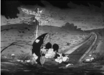Tropical Storm Vintage Mickey Mouse GIF