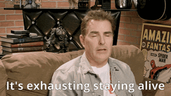 Troy Baker Its Exhausting Stayin Alive GIF