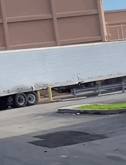 Truck Crash Losing Back Wheels GIF