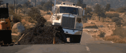Truck Crash Piled Construction Sand GIF