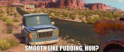 Truck Driving Desert Road Smooth Like Pudding Huh GIF