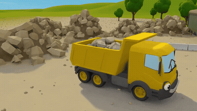Truck Driving On Highway GIF