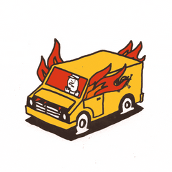Truck On Fire Like A Tornado GIF