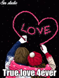 True Love Forever Heart Draw GIF