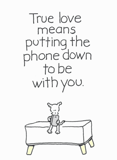 True Love Putting Phone Down Chippy The Dog GIF