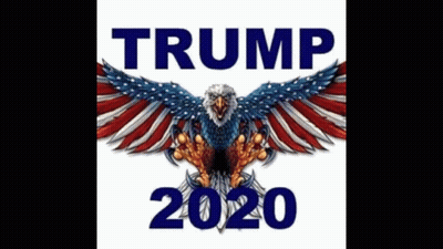 Trump 2020 Poster With Bald Eagle GIF