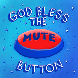 Trump 2024 God Bless Mute Button GIF