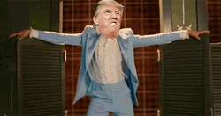 Trump Dance Lip Bite GIF
