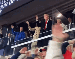 Trump Doing The Braves Chop GIF