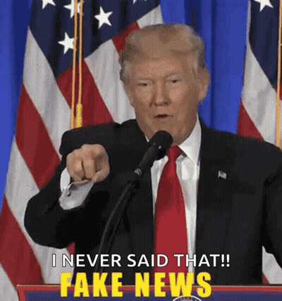 Trump Flags I Never Said That Fake News GIF