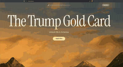 Trump Gold Card Mountain Range GIF