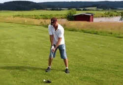 Trump Golf Guy Perfect Golf Swing GIF