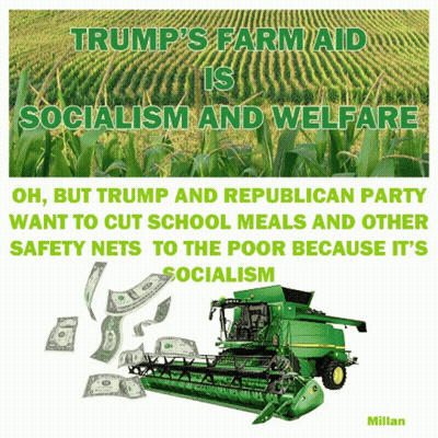 Trump's Farm Aid Is Socialism And Welfare Poster GIF