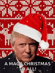 Trump Says A Maga Christmas To All GIF