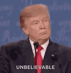 Trump Unbelievable Head Shake GIF