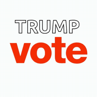 Trump Vote Poster With Blue Splash GIF