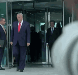 Trump Walking Out GIF