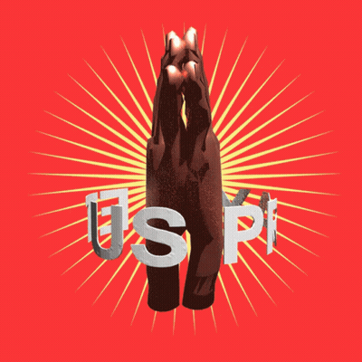 Trust Hand On Red Background GIF