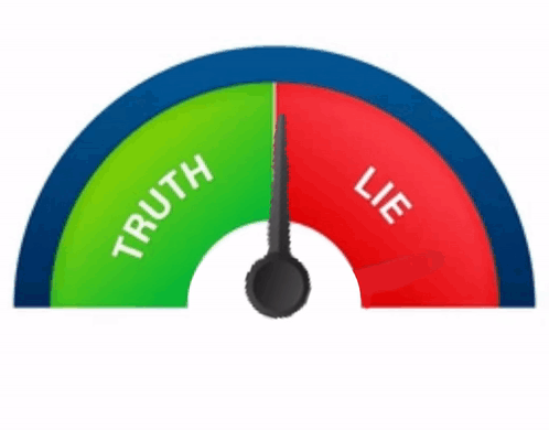 Truth And Lie Gauge With Green Red Circles GIF