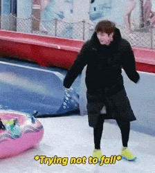 Trying Not To Fall Slipping GIF