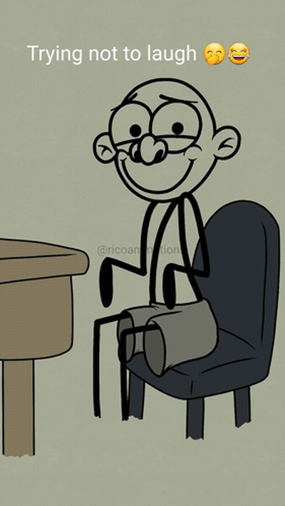 Trying Not To Laugh Cartoon GIF