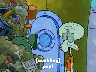Tsk Tsk All Alone Squidward GIF