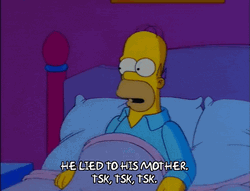 Tsk Tsk Lied To Mom Homer Simpson GIF