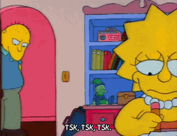 Tsk Tsk Lisa Simpson And Kearney Zzyzwicz GIF