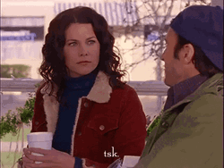 Tsk Tsk Lorelai Gilmore Holding Cup GIF