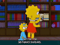 Tsk Tsk So Many Swears Lisa Simpson GIF