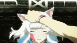Tsubasa Hanekawa Head Pats Anime GIF