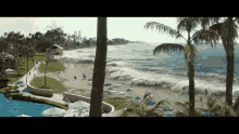 Tsunami Destroying Resort