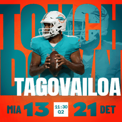 Tua Tagovailoa Touchdown Score GIF