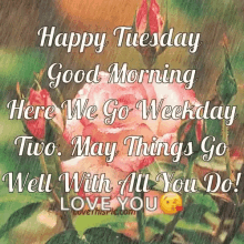 Tuesday Morning Here We Go Rainy Flower Garden  GIF
