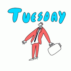 Tuesday Motion Cartoon Man  GIF