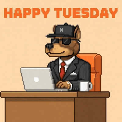 Tuesday Sticker In Green GIF