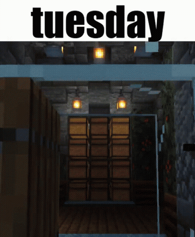Tuesday Word Minecraft GIF