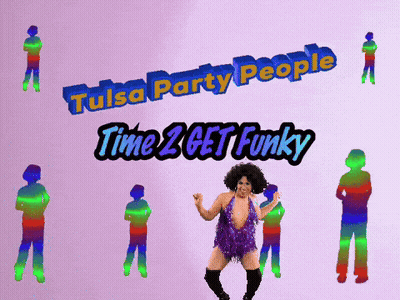 Tulsa Party People Poster Woman Dancing GIF