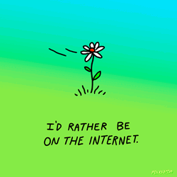 Tumblr Flower Rather Be On Internet GIF