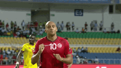 Tunisia Football Player Heart Sign  GIF