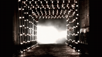 Tunnel With Many Lights GIF