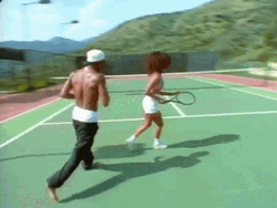 Tupac Chasing Tennis Player