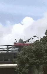Turbulence Plane Passes By So Close GIF