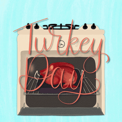 Turkey Day Bird Being Cooked In Oven GIF