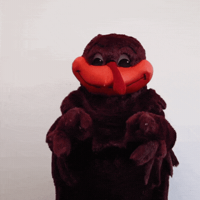 Turkey Stuffed Animal With Red Beak GIF