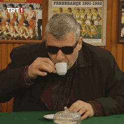 Turkish Drinking At Cafe GIF
