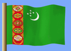 Turkmenistan Animated Flag Waving