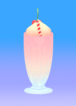 Turn Around Strawberry Milkshake GIF
