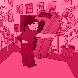 Turn It Up Cartoon Guy Up Beat Music GIF