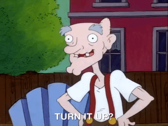 Turn It Up Grandpa Nick Hey Arnold GIF